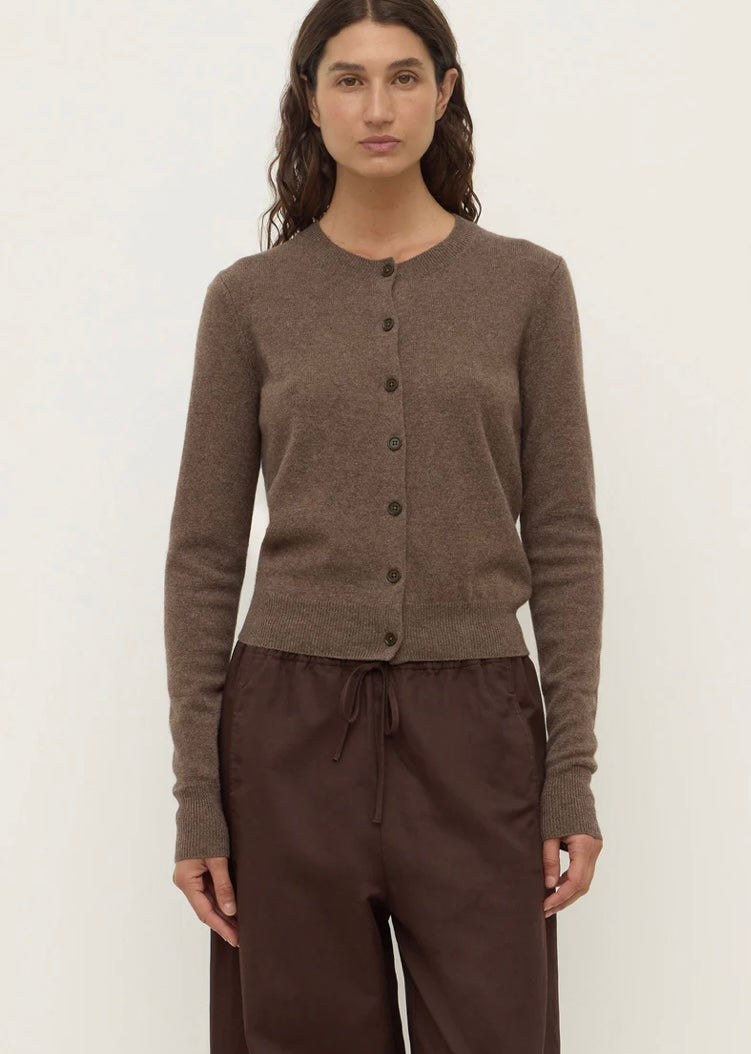 Assembly Label Benny Knit Cardigan - Cocoa Marle