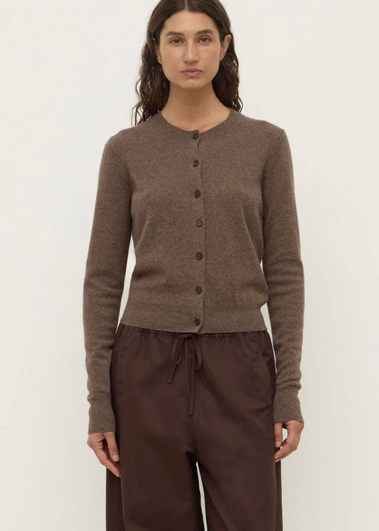 Assembly Label Benny Knit Cardigan - Cocoa Marle