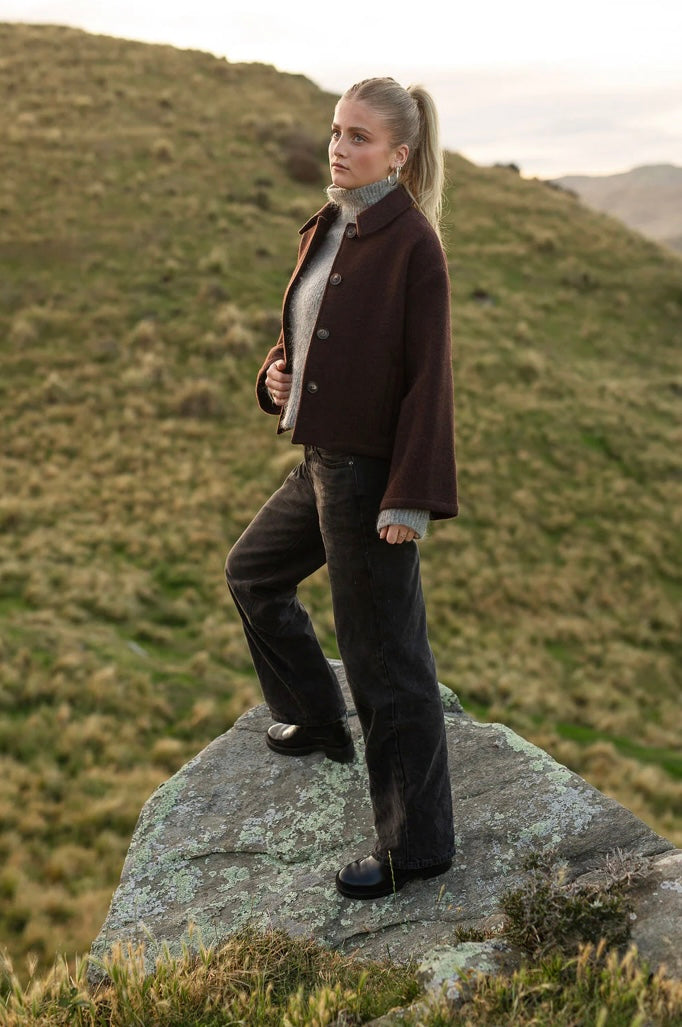 Atér Chelsea Wool Jacket - Chocolate