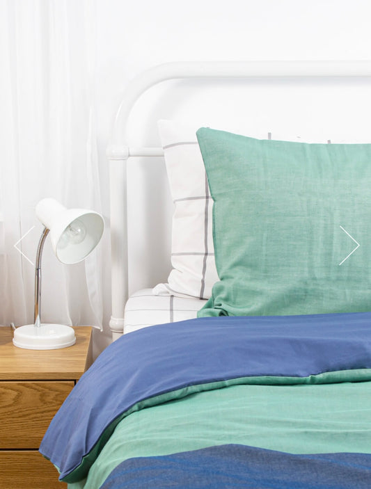 Hiber-Nation Linen Set - King single - Blue/green