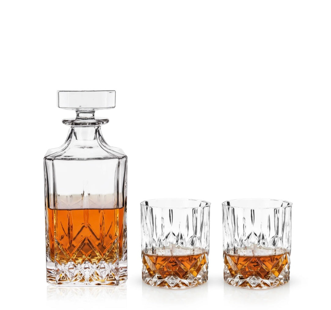 Viski Admiral Decanter & Tumbler Set (3pc)