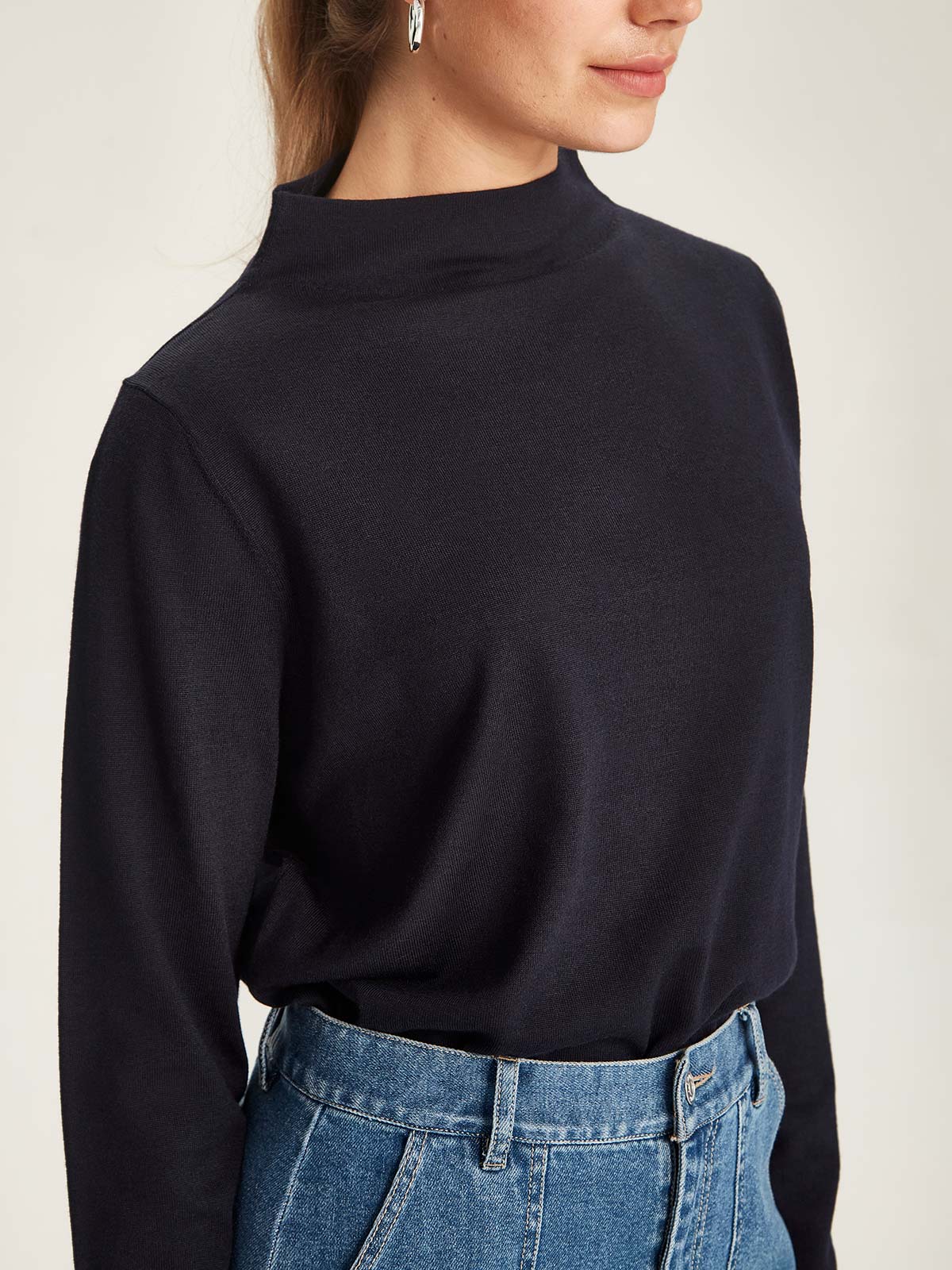 Sills Vardo Merino Funnel Neck - French Navy