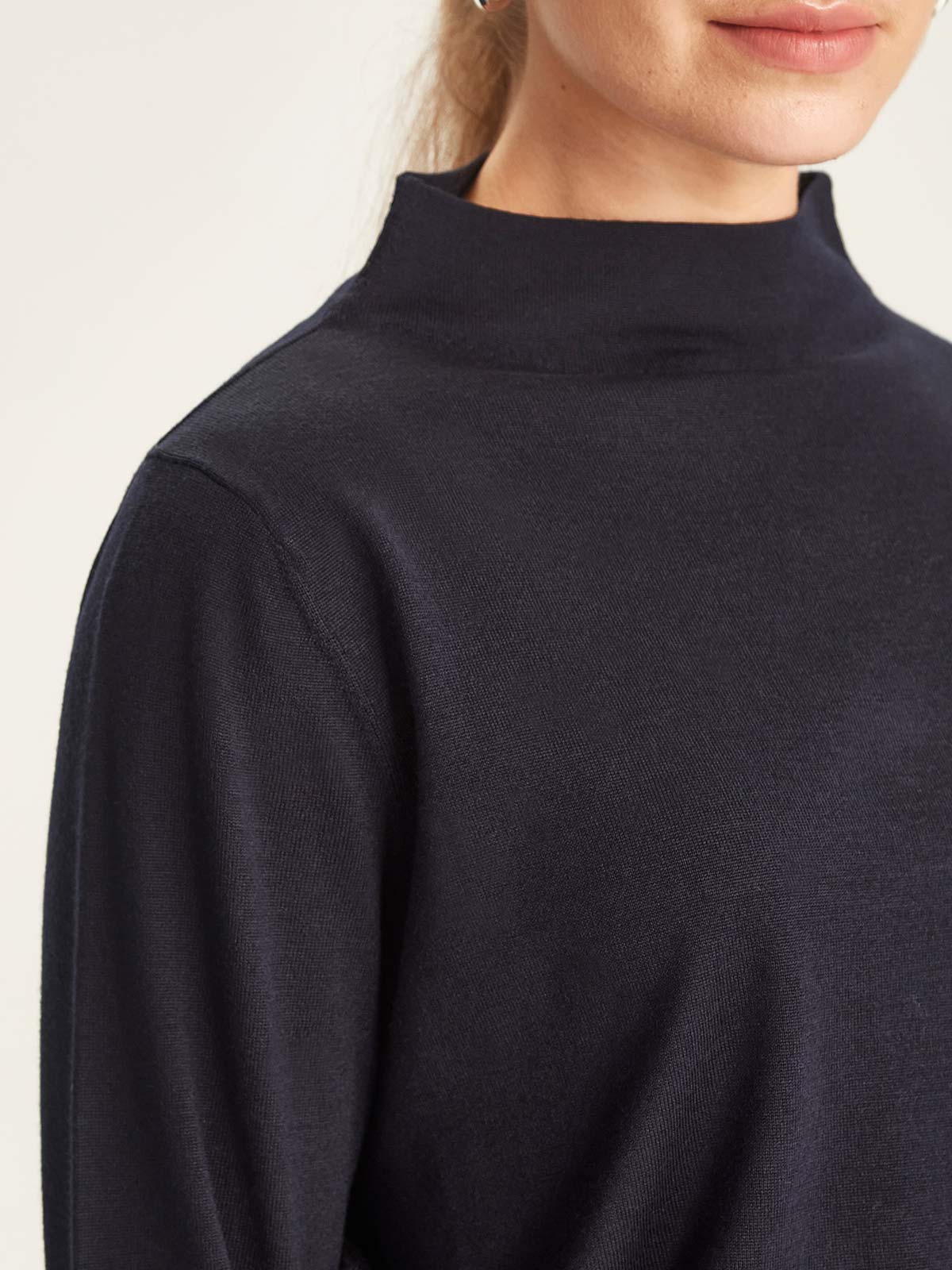 Sills Vardo Merino Funnel Neck - French Navy