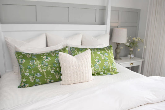 Ever You Luxury Silk Pillowcase - Green Floral