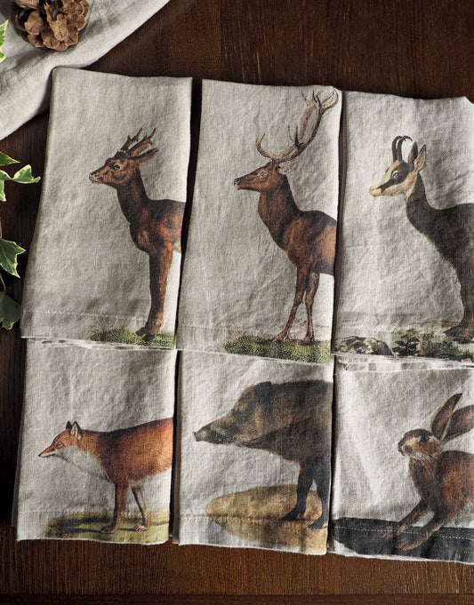 Lino Room - Wild Animal French Linen Napkin