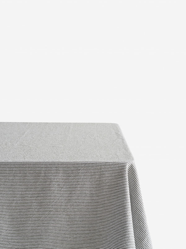 Citta - Stripe Washed Cotton Tablecloth Olive